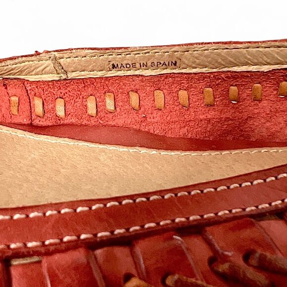 Pikolinos Rust Colored Woven Leather Ballet Flats, Unused, Size 40/9.5 - Picture 8 of 8